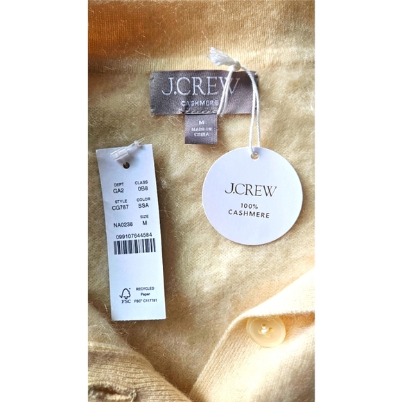 J.Crew Brushed Cashmere Short-Sleeve Sweater-Polo - Picture 7 of 9